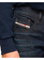Diesel Mens D-strukt Denim Slim Tapered Jean Dark Blue 09A45