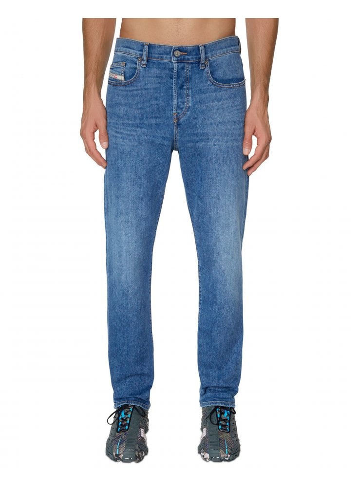 Diesel Mens D-viker Straight Leg Regular Fit Medium Blue 09d47