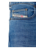 Diesel Mens D-viker Straight Leg Regular Fit Medium Blue 09d47