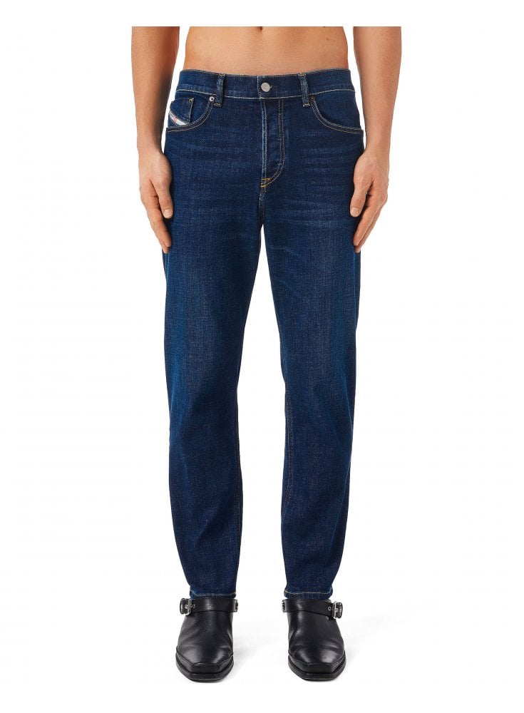 Diesel Mens Regular Fit Mid Waist Tapered Leg Jean Dark Blue 09b90