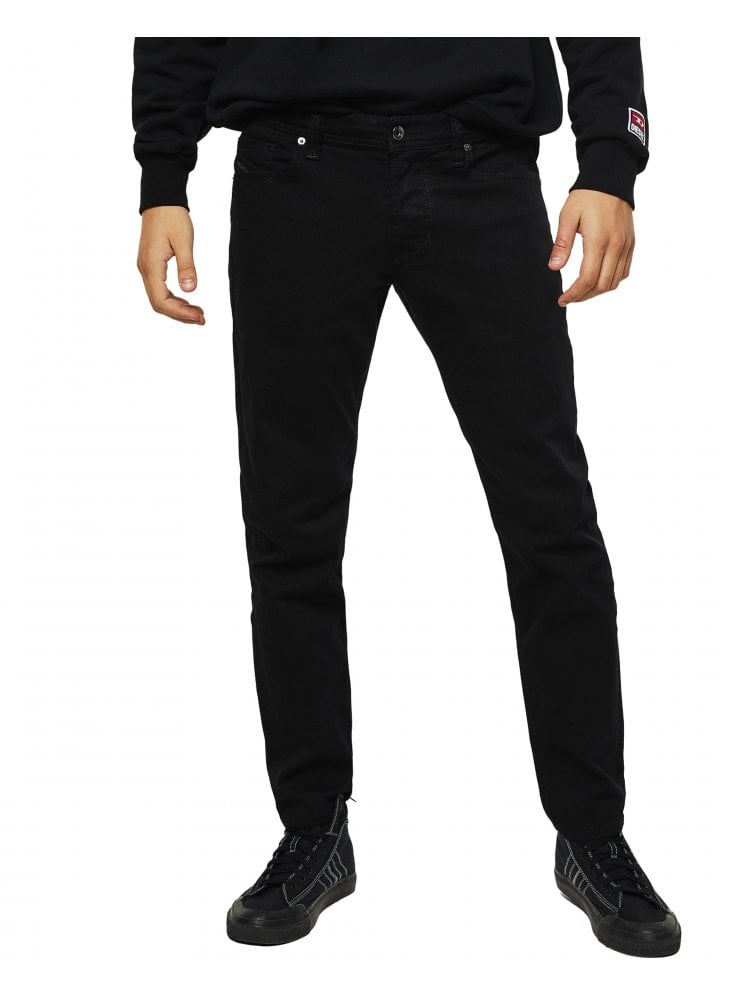 Diesel Mens Relaxed Tapered Fit Jean Larkee-Beex 0688H - Black