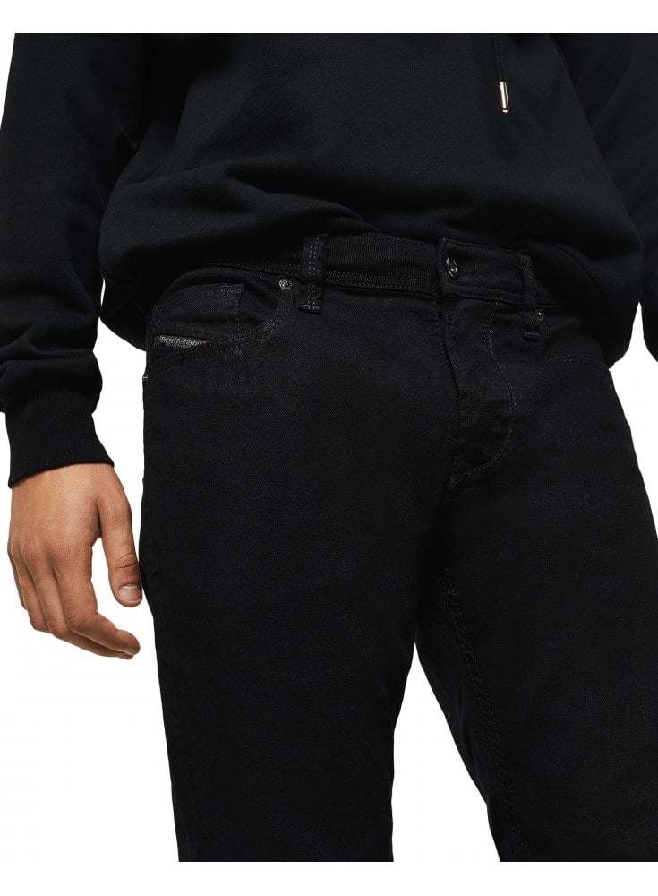 Diesel Mens Relaxed Tapered Fit Jean Larkee-Beex 0688H - Black