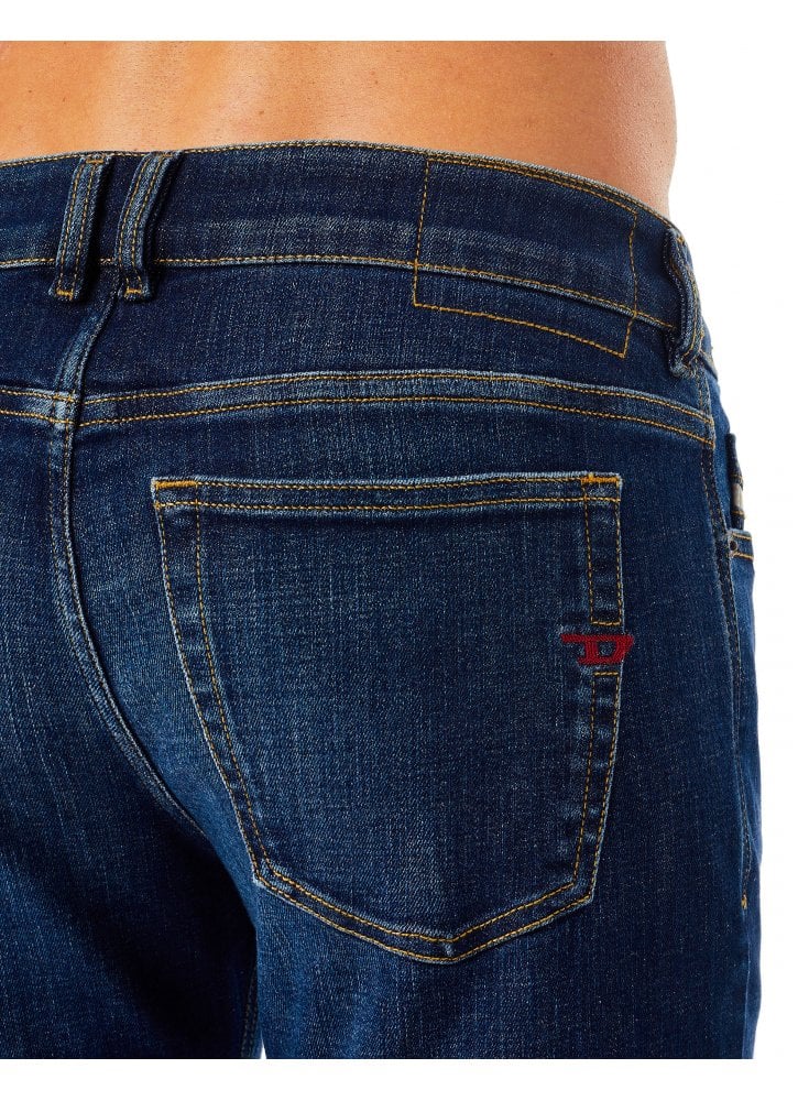 Diesel Mens Sleenker Skinny Fit Low Waist Skinny Dark Blue 09b98
