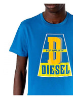 Diesel Mens T-Diegor T Shirt D Top Quality Blue