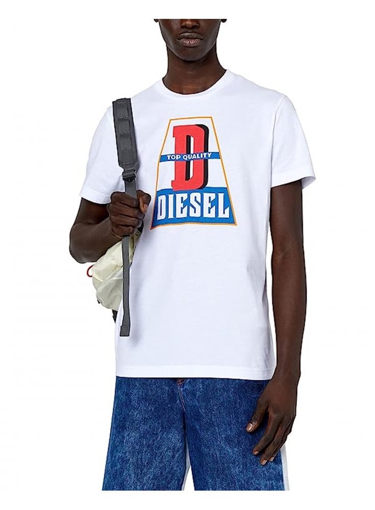 Diesel Mens T-Diegor T Shirt D Top Quality White