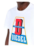 Diesel Mens T-Diegor T Shirt D Top Quality White