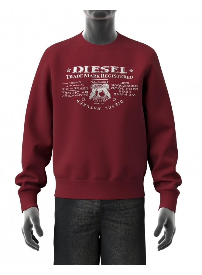 Diesel S-Ginn L2 Sweatshirt Burgundy