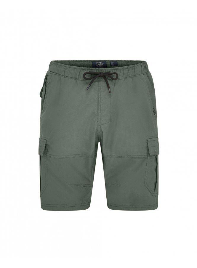 DML Tech Cargo Shorts Elasticated Waist Olive