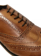 Front Diego Mens Brogue Tan Shoe