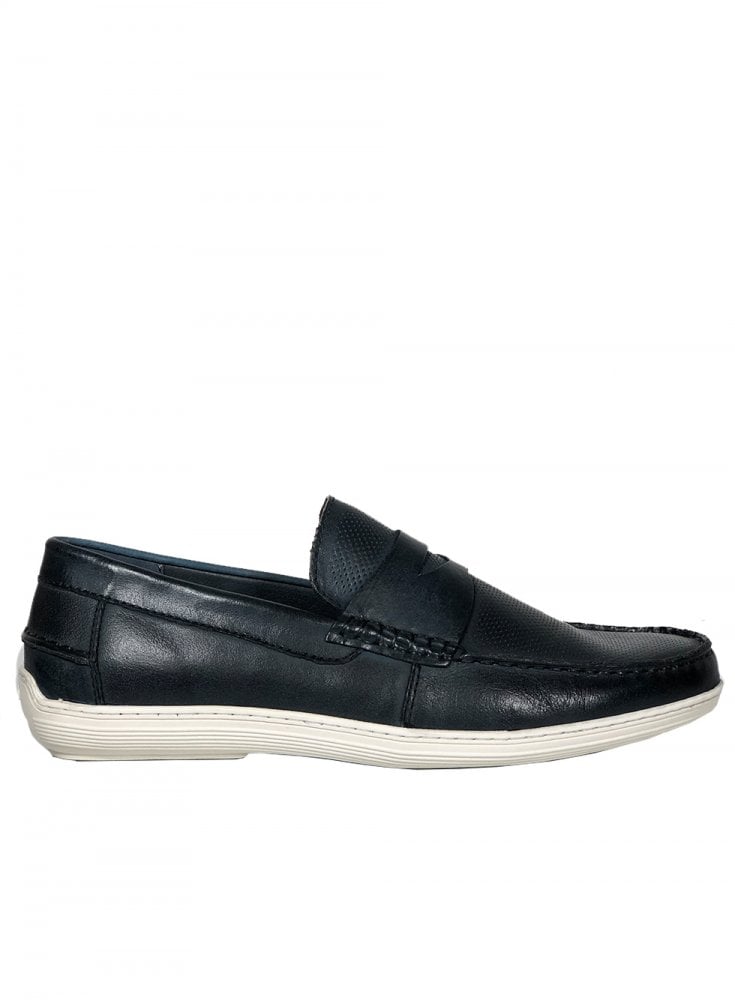 Front Hamilton Mens Soft Driver Slip on Navy