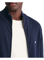 Gant Casual Cotton Full Zip Cardigan Evening Blue