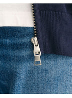 Gant Casual Cotton Full Zip Cardigan Evening Blue