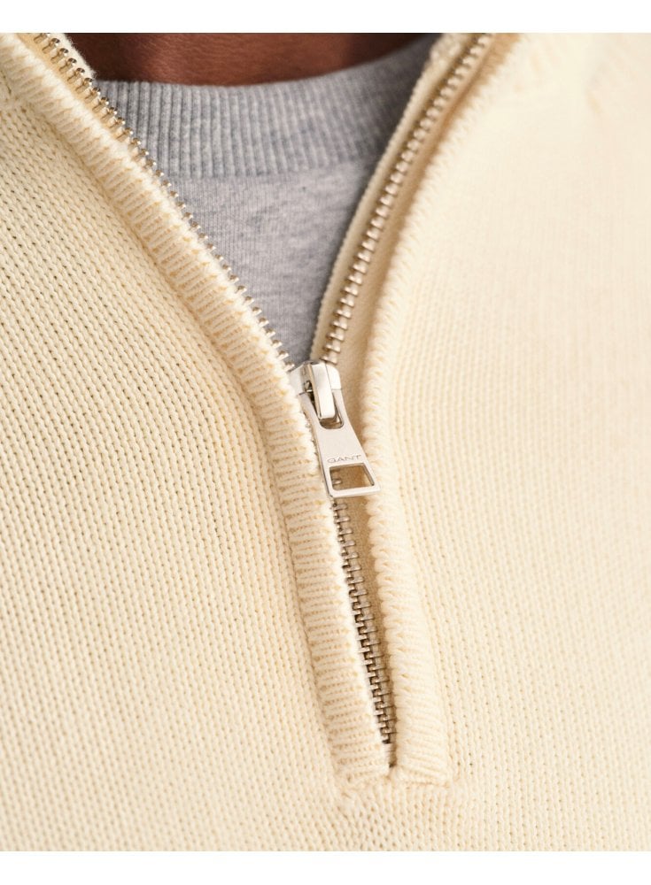 Gant Casual Cotton Halfzip Cream