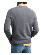 Gant Casual Cotton Saddle C Neck Jumper Dark Grey Melange