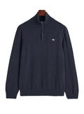 Gant Cotton Flamme Half-Zip Sweater Evening Blue