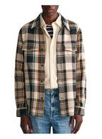 Gant Heavy Twill Check Overshirt Putty