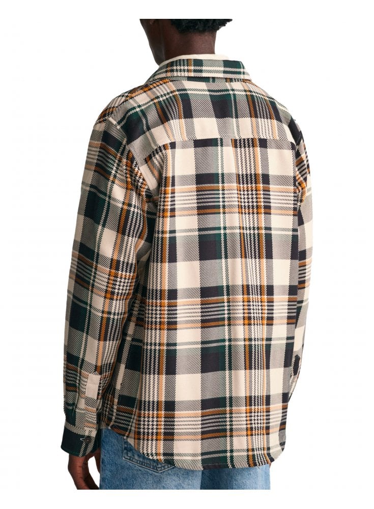 Gant Heavy Twill Check Overshirt Putty
