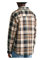 Gant Heavy Twill Check Overshirt Putty