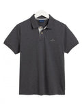 Gant Mens Polo Shirt Antracit Melange Grey