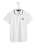 Gant Mens Retro Shield Ss Pique Polo White