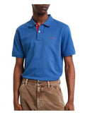 Gant Regular Contrast Piquet Ss Polo Vintage Blue