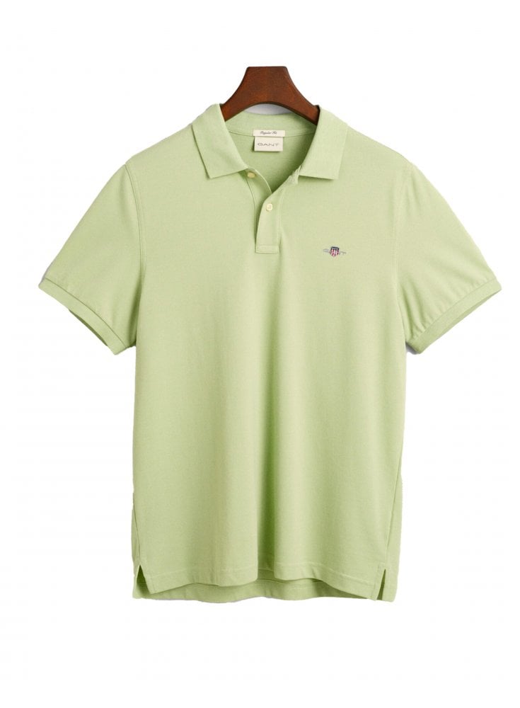 Gant Regular Fit Short Sleeve Pique Polo Milky Matcha