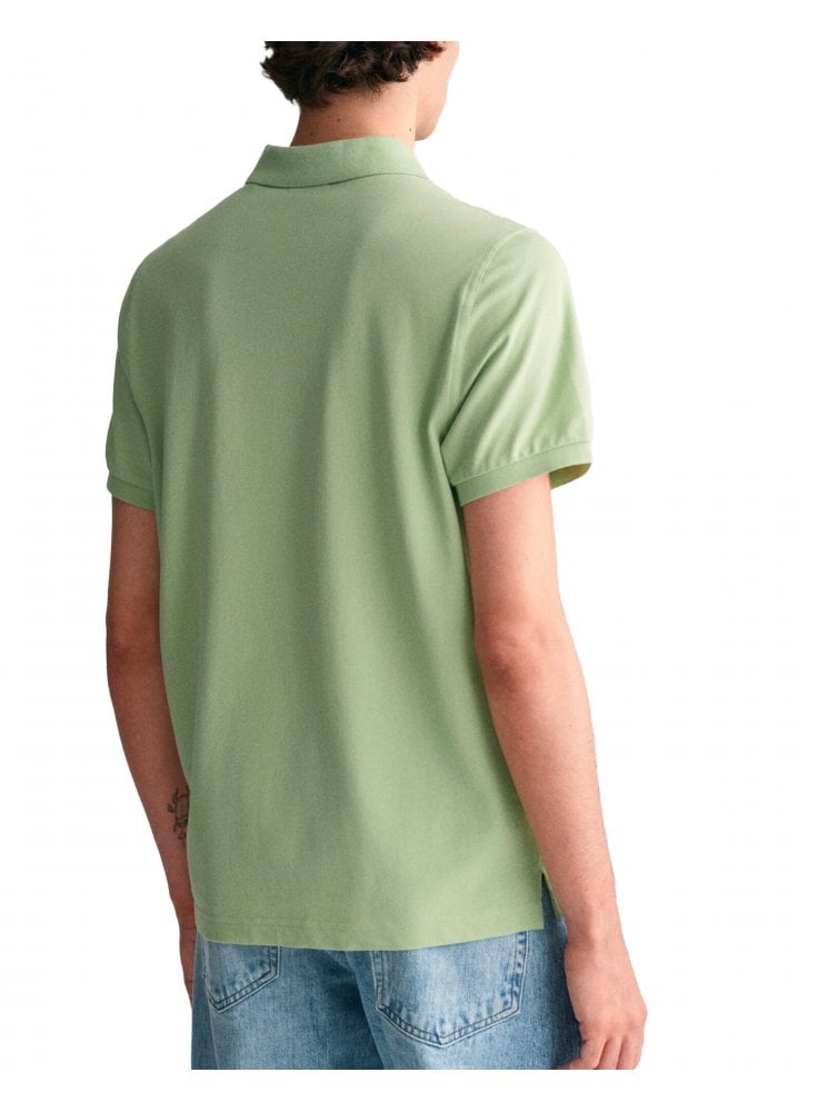 Gant Regular Fit Short Sleeve Pique Polo Milky Matcha