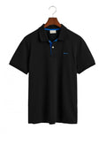 Gant Regular Pique Short Sleeve Rugger Polo Black