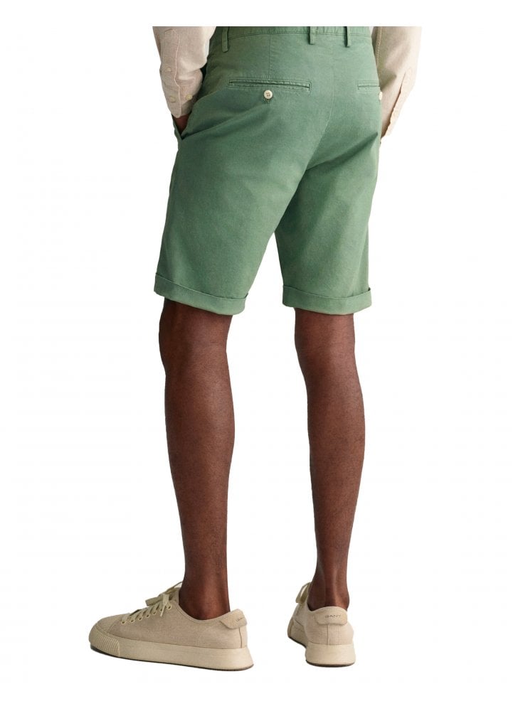 Gant Slim Sunfaded Shorts Kalamata Green