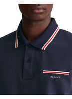 Gant tipping collar polo shirt EVENING BLUE