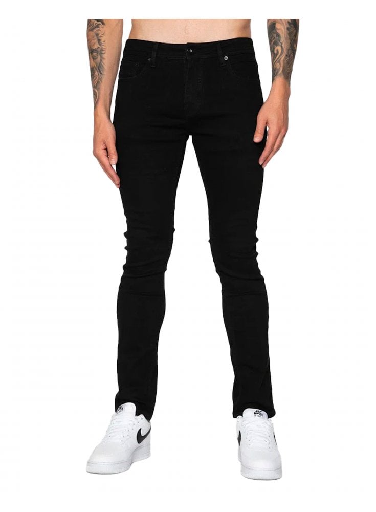 Grover Flextreme Rinse Wash Super Stretch Denim Black Black