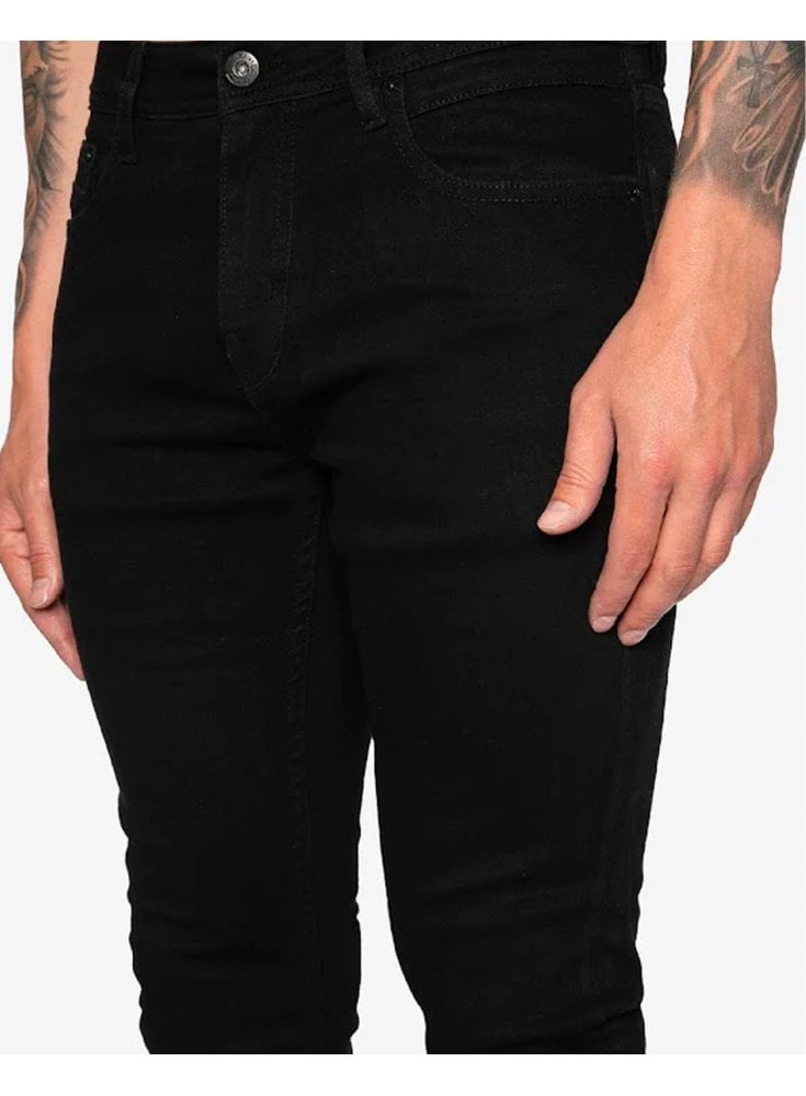Grover Flextreme Rinse Wash Super Stretch Denim Black Black
