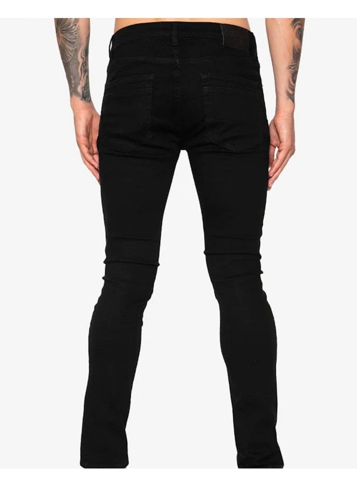 Grover Flextreme Rinse Wash Super Stretch Denim Black Black