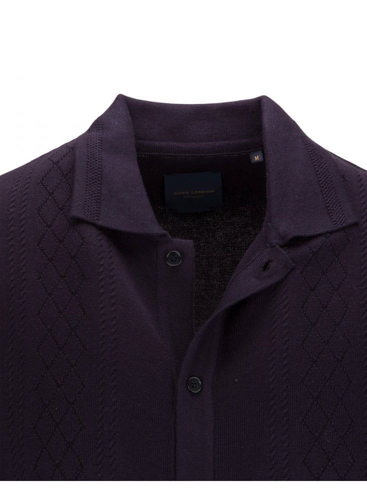 Guide London Short Sleeve Shirt Knitwear Shirt Navy