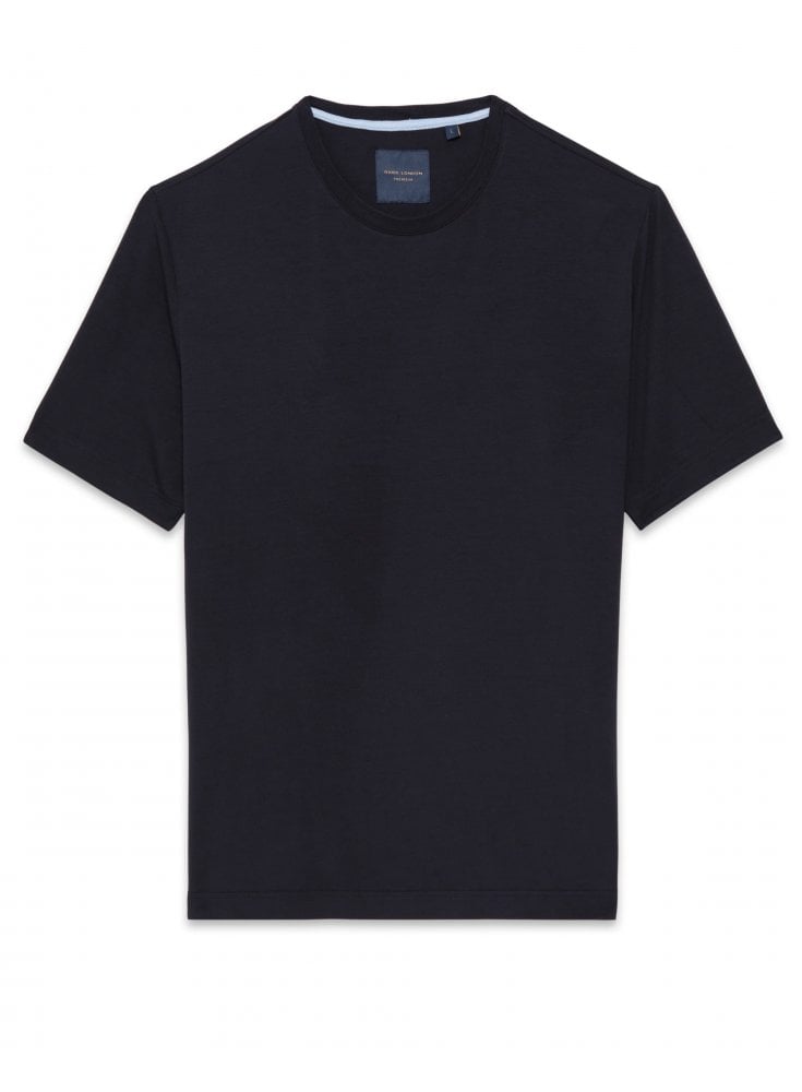 Guide London Short Sleeve Smart Crew T Shirt Navy