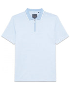 Guide London Sky White Jacquard Polo Shirt Sky/white