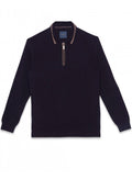 Guide Premium Long Sleeve Polo 1/4 Zip Sweater Navy