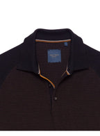 Guide Premium Long Sleeve Polo Knitted Sweater Black Brown