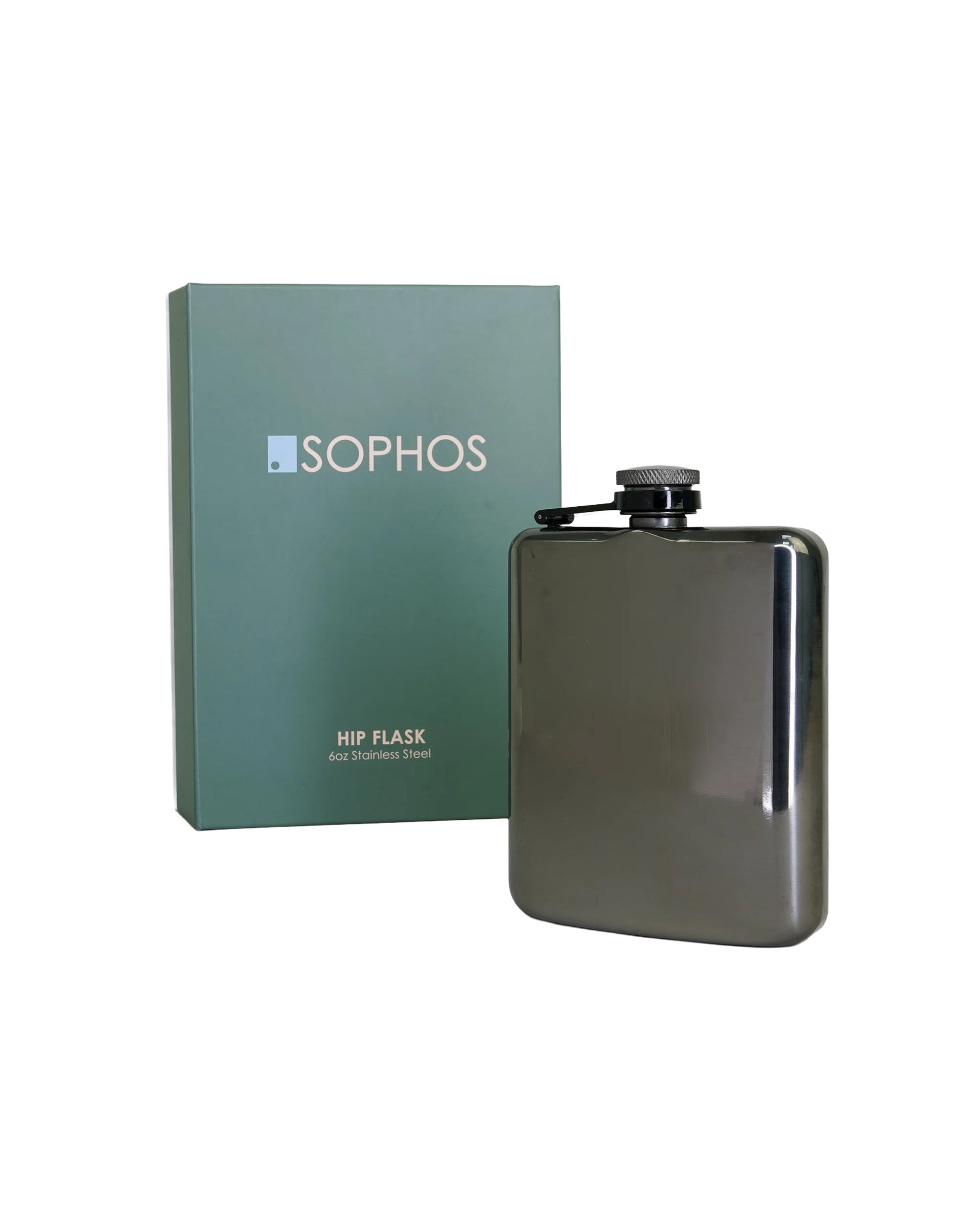 Sophos 6oz Gunmetal Hip Flask GUNMETAL