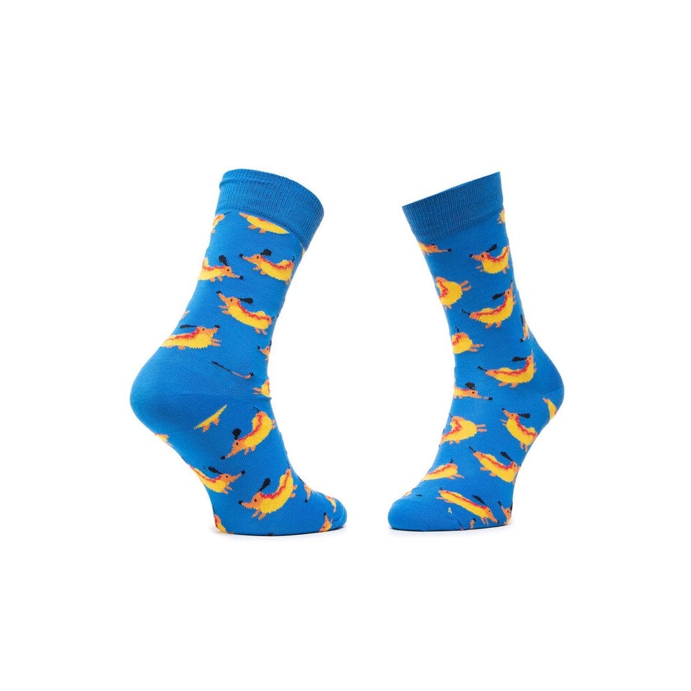 2-Pack Hot Dog Socks Gift Box, Black/Blue