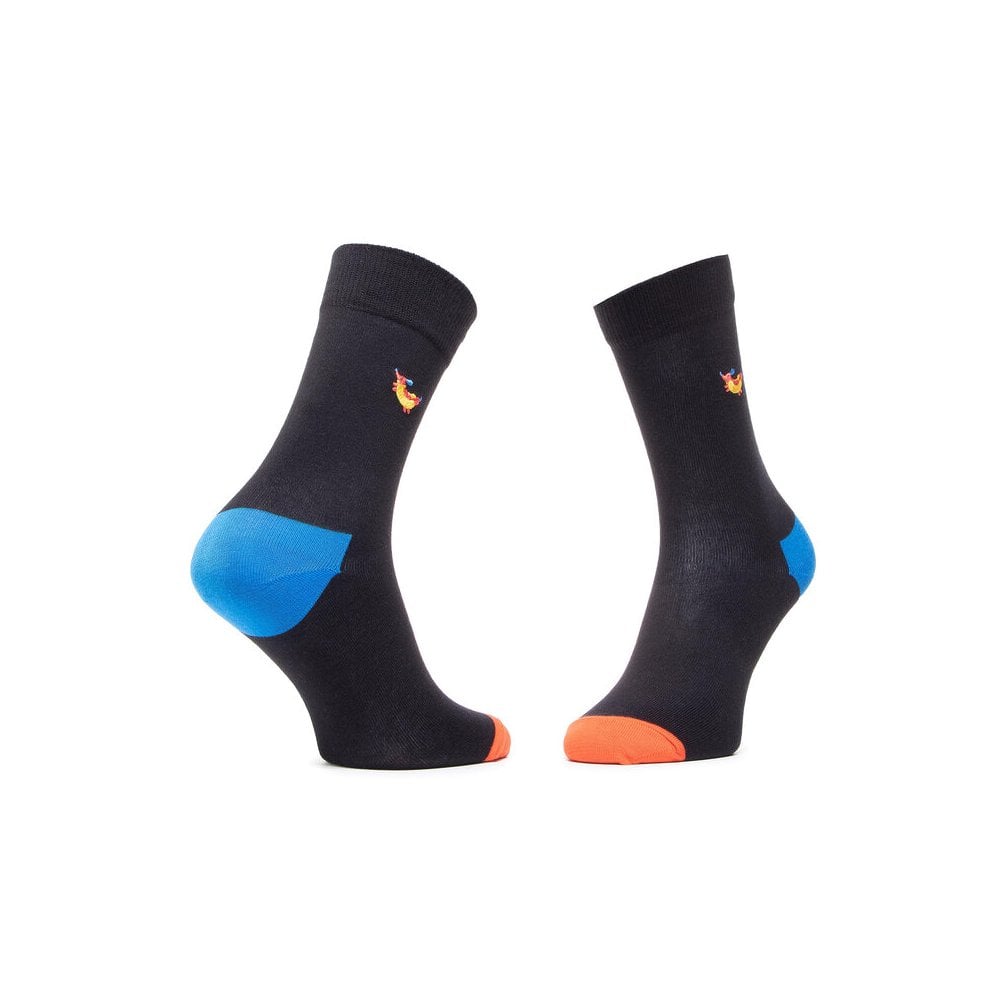 2-Pack Hot Dog Socks Gift Box, Black/Blue