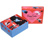 Happy Socks 2-Pack I Love You Socks Gift Box, Red/Black