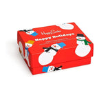 Happy Socks 2-Pack Snowman Socks Gift Box, Red