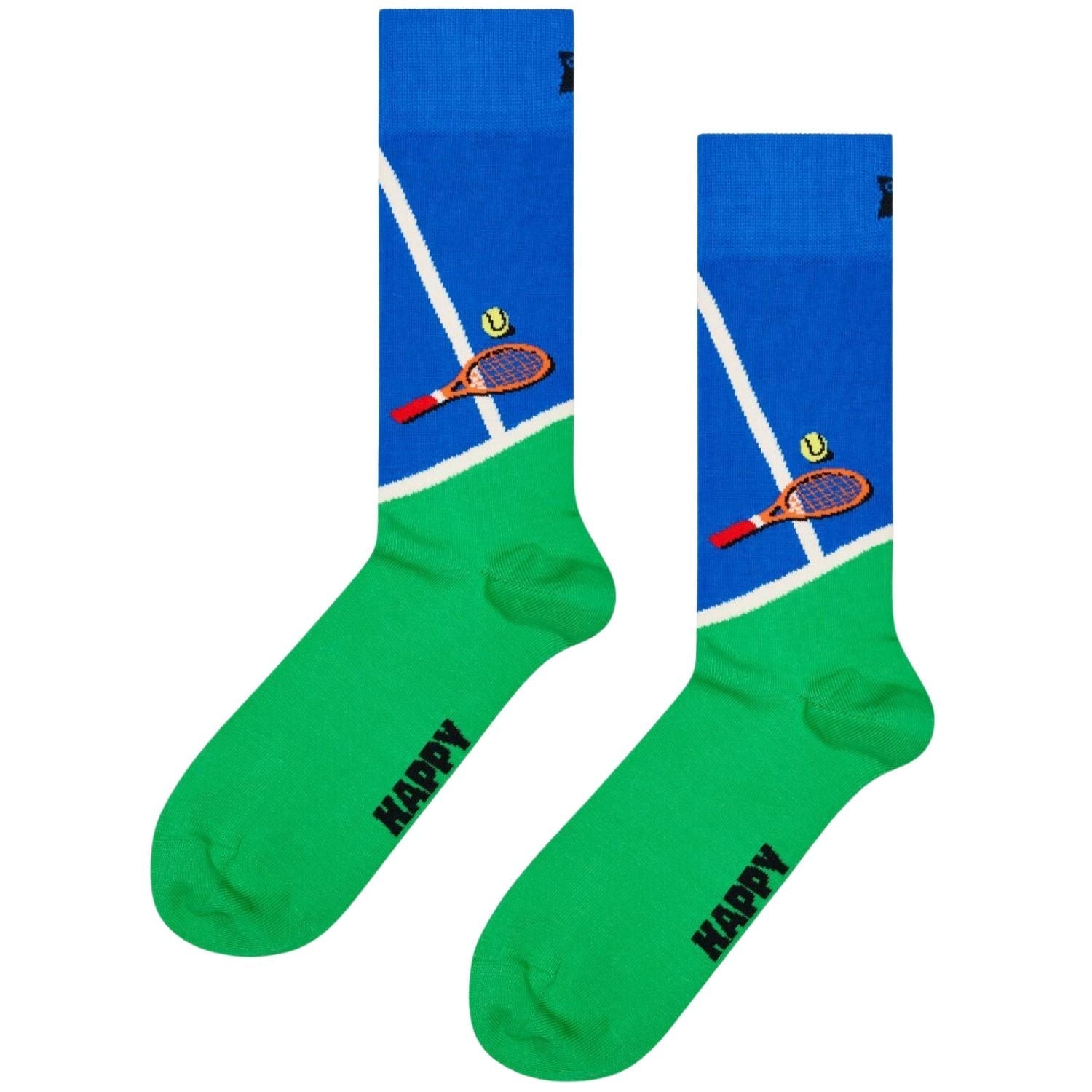 Happy Socks 2-Pack Tennis Socks Gift Set, Green/blue