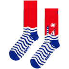 3-Pack Smooth Sailing Socks Gift Box, Blue/red