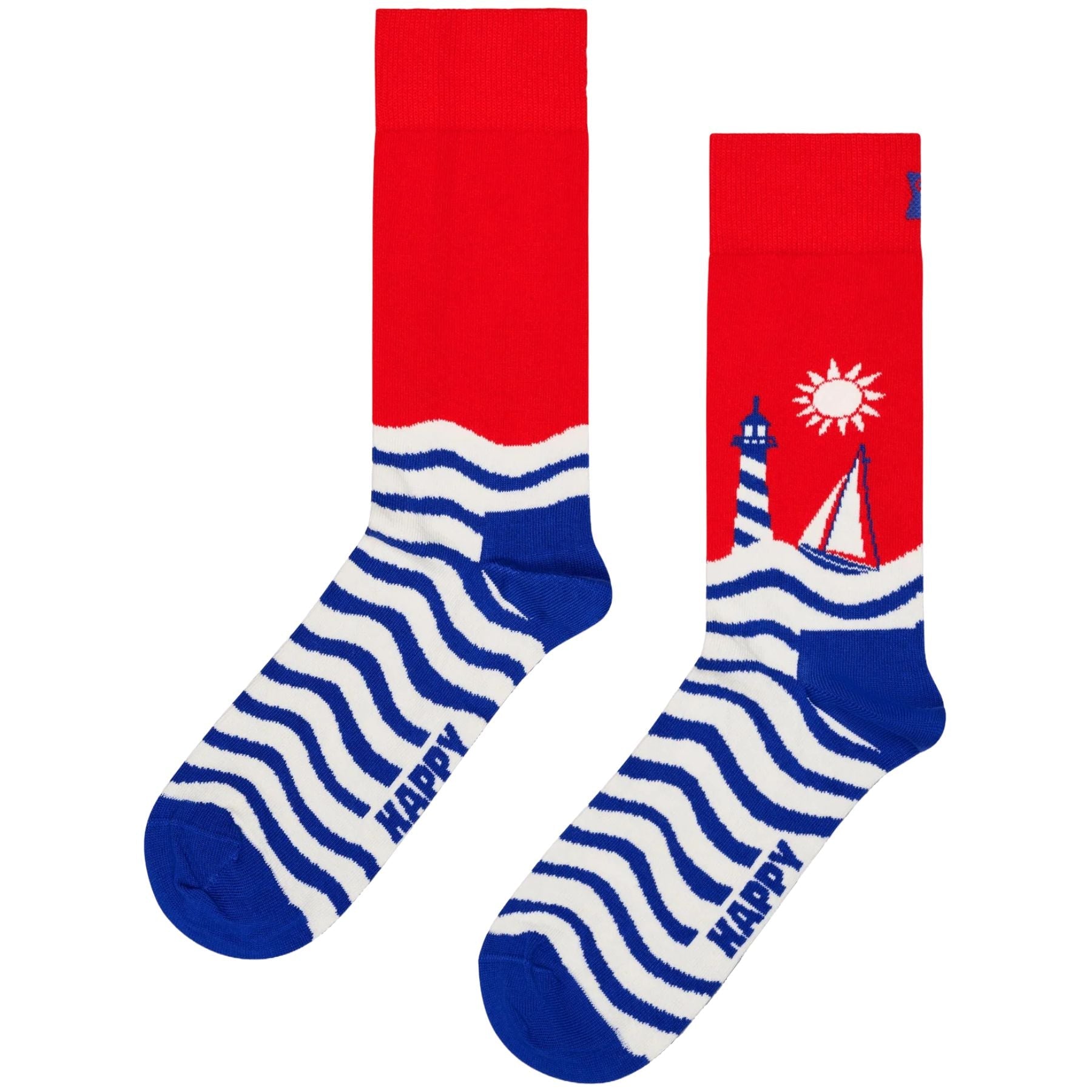 3-Pack Smooth Sailing Socks Gift Box, Blue/red