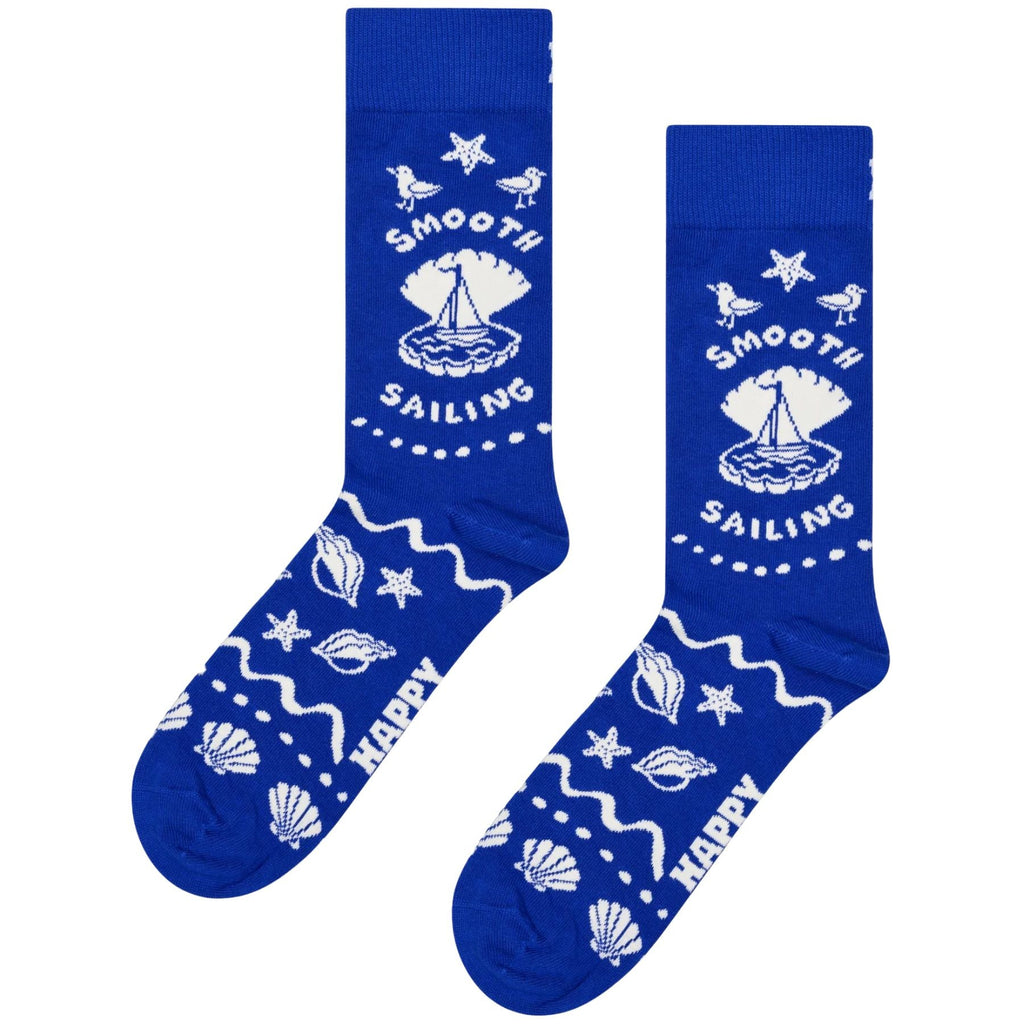 3-Pack Smooth Sailing Socks Gift Box, Blue/red