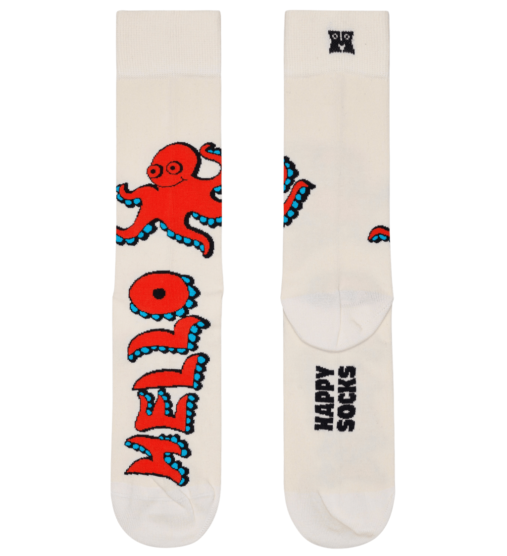 Happy Socks Helloctopus Socks, White