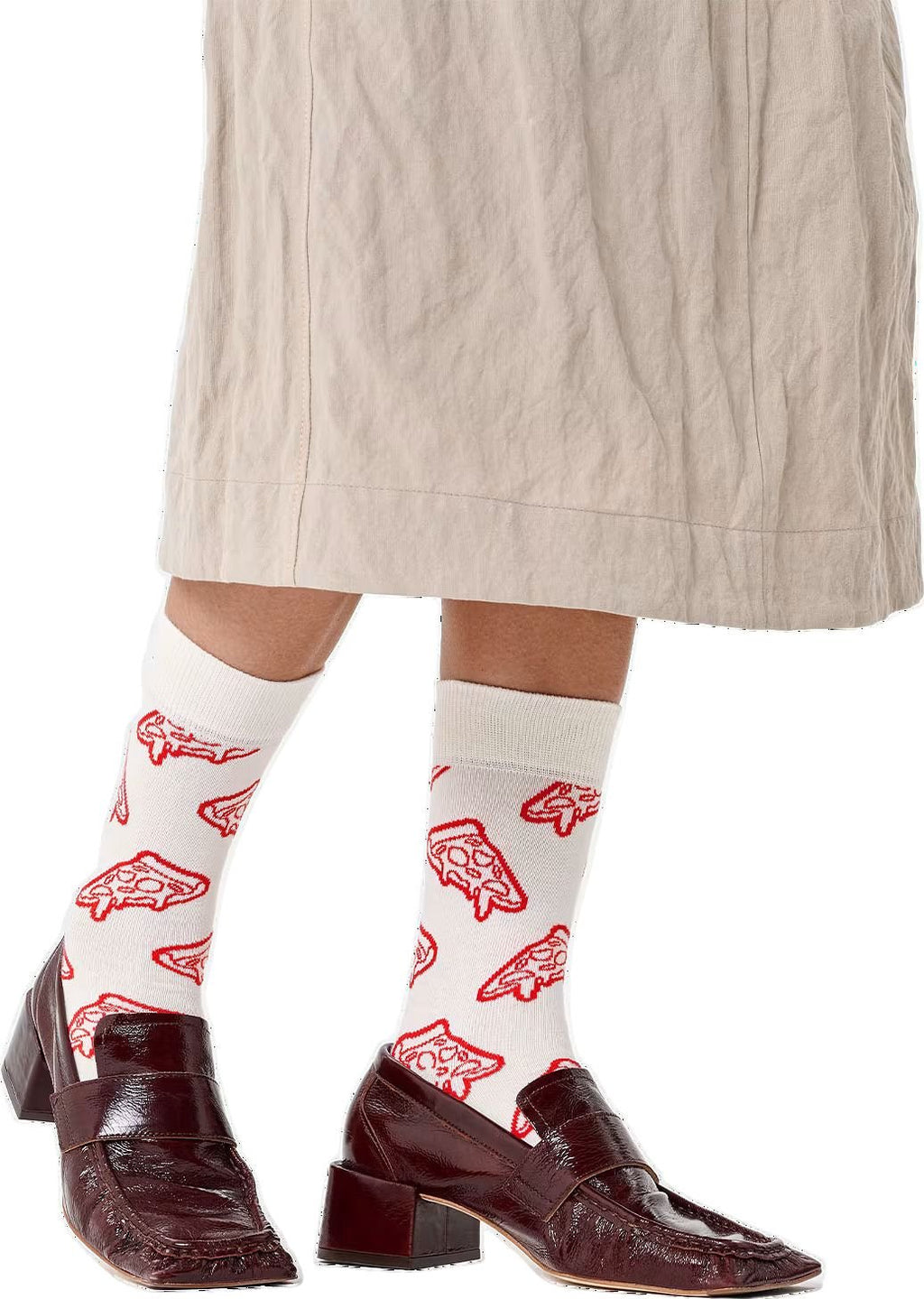 Happy Socks Pizza Socks, White