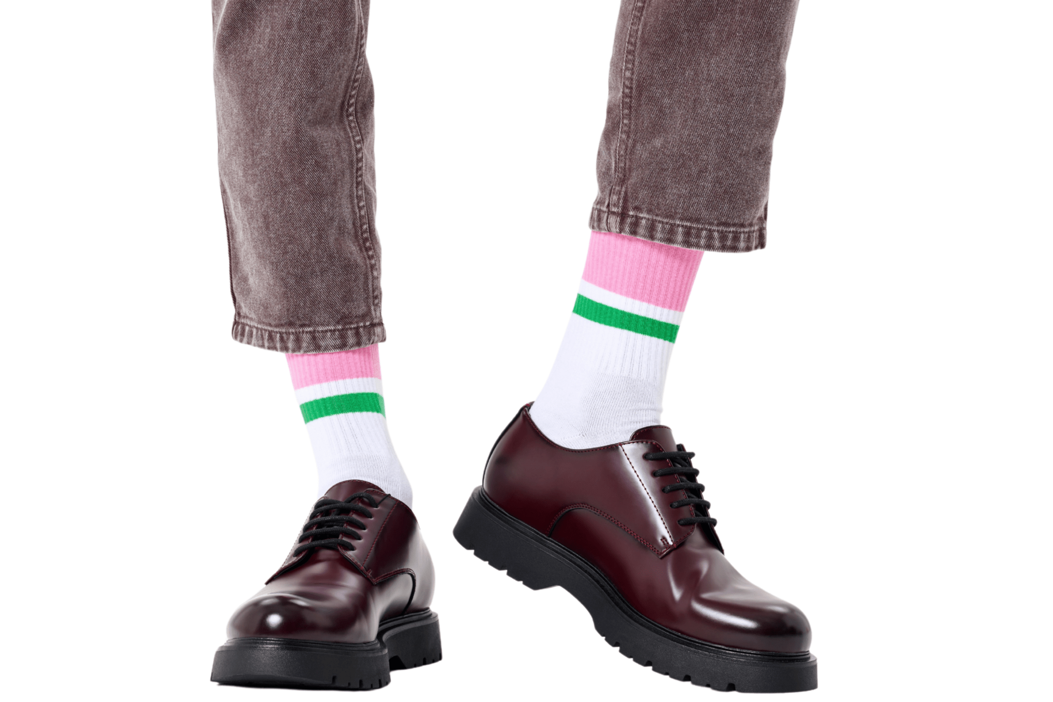 Happy Socks Simple Stripe Sneaker Sock, White